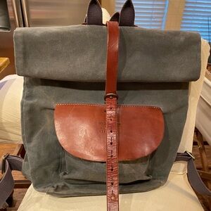 Men/Women Bradley Mountain Rolled Canvas Backpack